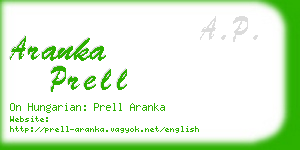 aranka prell business card
